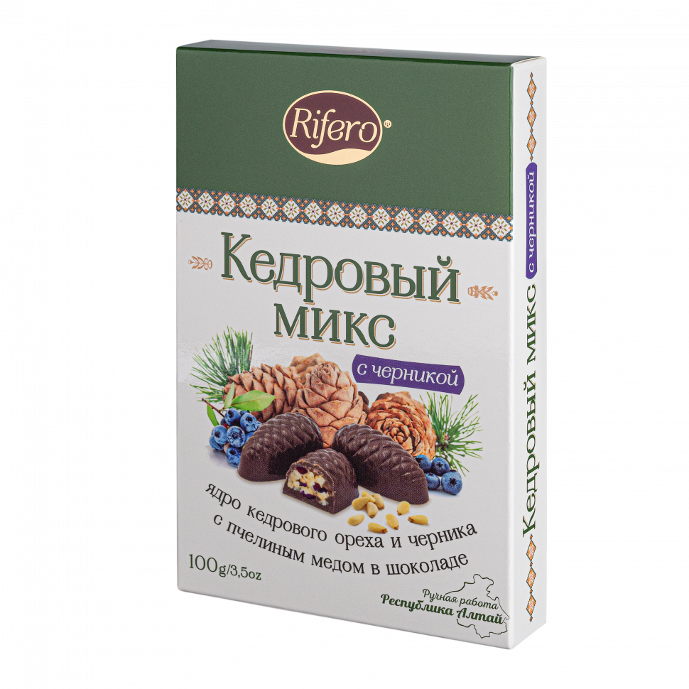  Риф и ко Конфеты "Кедровый микс ЧЕРНИКА" 100г       в Ноябрьске