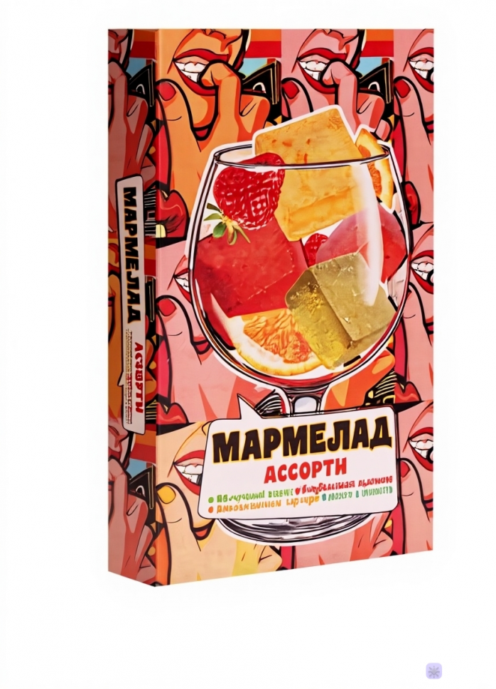  Мармелад АлкоАссорти(яблочный виски, клубничный просекко, апельсиновый вермут, лайм текила) 110г в Ноябрьске